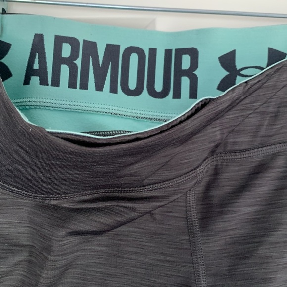 {Under Armour} Charcoal and Aqua Leggings - Picture 2 of 4